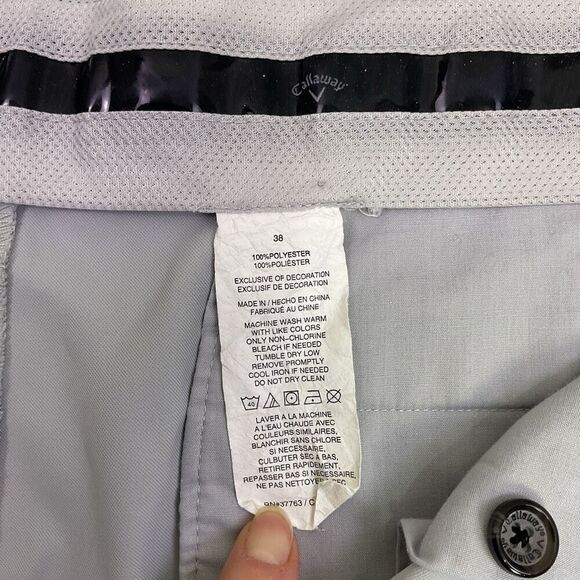 Callaway Performance Golf Shorts Men's 38 Gray Flat Front 10" Inseam - Picture 6 of 6